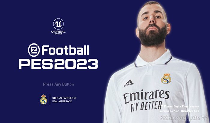 دانلود رایگان منو گرافیکی Real Madrid 2022-2023 برای PES 2021